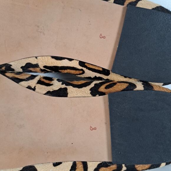 Sam Edelman Felicia Ballet Flats Womens 8 Black Leopard Print Calf Hair Shoes - Picture 13 of 15